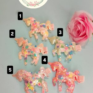 گیره مو پارچه ای یونیکورن